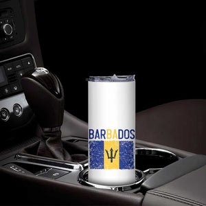 Vintage Distressed Barbados Flag Skinny Tumbler Bajan Caribbean Heritage Patriotic Pride Gift TS10 Print Your Wear