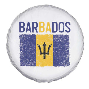 Vintage Distressed Barbados Flag Spare Tire Cover Bajan Caribbean Heritage Patriotic Pride Gift TS10 Print Your Wear