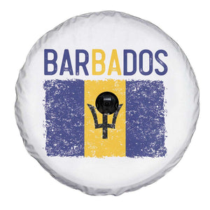 Vintage Distressed Barbados Flag Spare Tire Cover Bajan Caribbean Heritage Patriotic Pride Gift TS10 Print Your Wear