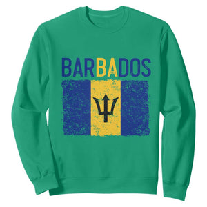 Vintage Distressed Barbados Flag Sweatshirt Bajan Caribbean Heritage Patriotic Pride Gift TS10 Irish Green Print Your Wear