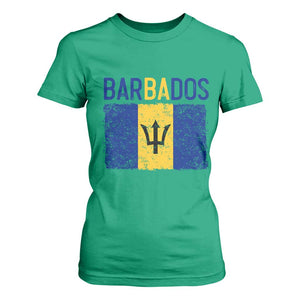 Vintage Distressed Barbados Flag T Shirt For Women Bajan Caribbean Heritage Patriotic Pride Gift TS10 Irish Green Print Your Wear