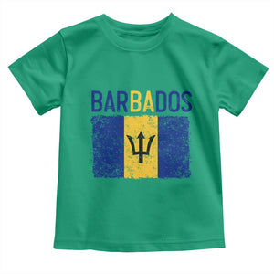 Vintage Distressed Barbados Flag Toddler T Shirt Bajan Caribbean Heritage Patriotic Pride Gift TS10 Irish Green Print Your Wear