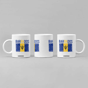 Vintage Distressed Barbados Flag Coffee Mug Bajan Caribbean Heritage Patriotic Pride Gift TS10 Print Your Wear