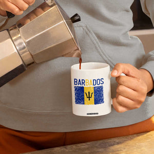 Vintage Distressed Barbados Flag Coffee Mug Bajan Caribbean Heritage Patriotic Pride Gift TS10 Print Your Wear