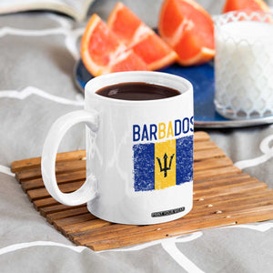 Vintage Distressed Barbados Flag Coffee Mug Bajan Caribbean Heritage Patriotic Pride Gift TS10 Print Your Wear
