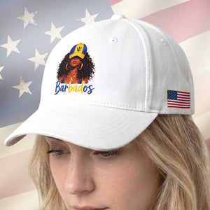 Bajan Girl Baseball Cap Barbados Flag Caribbean Heritage Pride Graphic Gift TS10 Print Your Wear