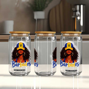 Bajan Girl Glass Can Barbados Flag Caribbean Heritage Pride Graphic Gift TS10 Print Your Wear
