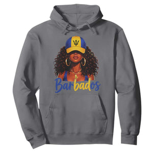 Bajan Girl Hoodie Barbados Flag Caribbean Heritage Pride Graphic Gift TS10 Charcoal Print Your Wear
