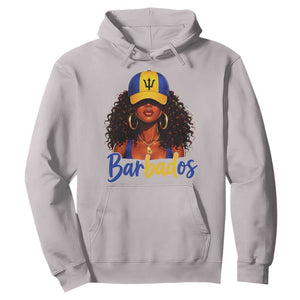 Bajan Girl Hoodie Barbados Flag Caribbean Heritage Pride Graphic Gift TS10 Ice Gray Print Your Wear