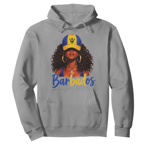 Bajan Girl Hoodie Barbados Flag Caribbean Heritage Pride Graphic Gift TS10 Sport Gray Print Your Wear