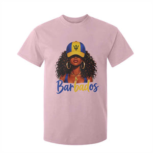 Bajan Girl T Shirt For Kid Barbados Flag Caribbean Heritage Pride Graphic Gift TS10 Light Pink Print Your Wear