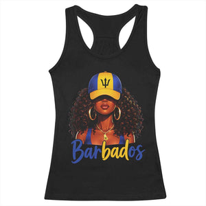 Bajan Girl Racerback Tank Top Barbados Flag Caribbean Heritage Pride Graphic Gift TS10 Black Print Your Wear