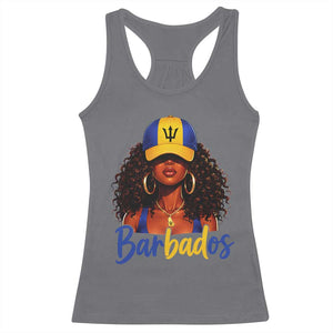 Bajan Girl Racerback Tank Top Barbados Flag Caribbean Heritage Pride Graphic Gift TS10 Charcoal Print Your Wear