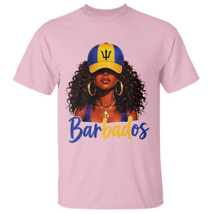 Bajan Girl T Shirt Barbados Flag Caribbean Heritage Pride Graphic Gift TS10 Light Pink Print Your Wear