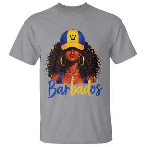 Bajan Girl T Shirt Barbados Flag Caribbean Heritage Pride Graphic Gift TS10 Sport Gray Print Your Wear