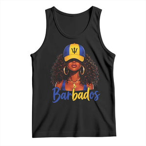 Bajan Girl Tank Top Barbados Flag Caribbean Heritage Pride Graphic Gift TS10 Black Print Your Wear