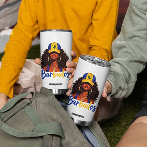 Bajan Girl Tumbler Cup Barbados Flag Caribbean Heritage Pride Graphic Gift TS10 Print Your Wear