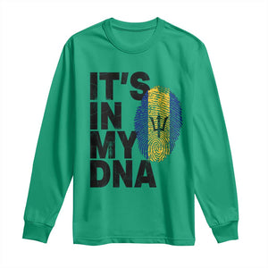 It's In My DNA Barbados Barbadian Long Sleeve Shirt Pride Heritage Patriotic Gift TS10 Irish Green Print Your Wear