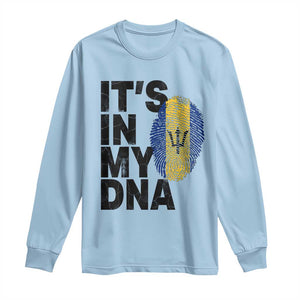 It's In My DNA Barbados Barbadian Long Sleeve Shirt Pride Heritage Patriotic Gift TS10 Light Blue Print Your Wear