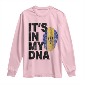 It's In My DNA Barbados Barbadian Long Sleeve Shirt Pride Heritage Patriotic Gift TS10 Light Pink Print Your Wear