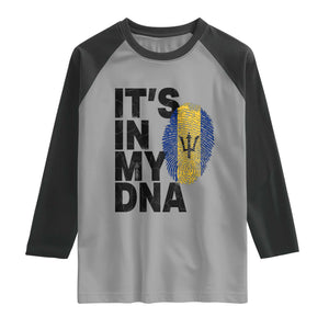 It's In My DNA Barbados Barbadian Raglan Shirt Pride Heritage Patriotic Gift TS10 Sport Gray Black Print Your Wear