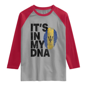 It's In My DNA Barbados Barbadian Raglan Shirt Pride Heritage Patriotic Gift TS10 Sport Gray Red Print Your Wear