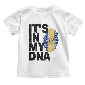 It's In My DNA Barbados Barbadian Toddler T Shirt Pride Heritage Patriotic Gift TS10 White Print Your Wear