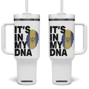 It's In My DNA Barbados Barbadian Tumbler With Handle Pride Heritage Patriotic Gift TS10 One Size: 40 oz White Print Your Wear