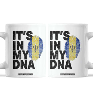 It's In My DNA Barbados Barbadian Coffee Mug Pride Heritage Patriotic Gift TS10 White Print Your Wear