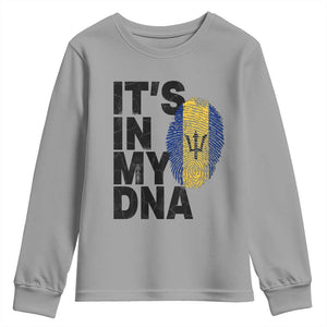 It's In My DNA Barbados Barbadian Youth Sweatshirt Pride Heritage Patriotic Gift TS10 Sport Gray Print Your Wear
