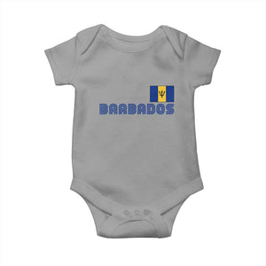 Retro Barbados Baby Onesie Vintage Barbadian Souvenir Caribbean Island Pride Heritage Gift TS10 Sport Gray Print Your Wear
