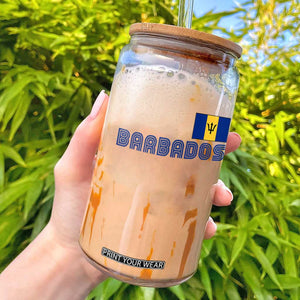 Retro Barbados Glass Can Vintage Barbadian Souvenir Caribbean Island Pride Heritage Gift TS10 White Print Your Wear