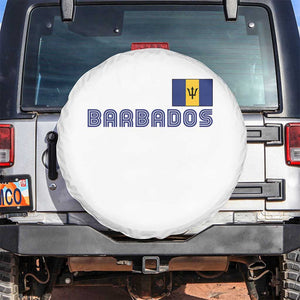 Retro Barbados Spare Tire Cover Vintage Barbadian Souvenir Caribbean Island Pride Heritage Gift TS10 No hole White Print Your Wear