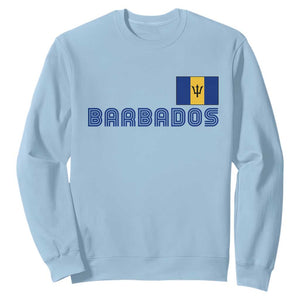 Retro Barbados Sweatshirt Vintage Barbadian Souvenir Caribbean Island Pride Heritage Gift TS10 Light Blue Print Your Wear