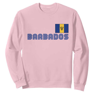 Retro Barbados Sweatshirt Vintage Barbadian Souvenir Caribbean Island Pride Heritage Gift TS10 Light Pink Print Your Wear