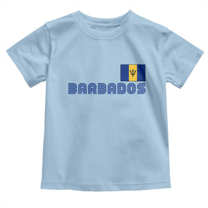 Retro Barbados Toddler T Shirt Vintage Barbadian Souvenir Caribbean Island Pride Heritage Gift TS10 Light Blue Print Your Wear