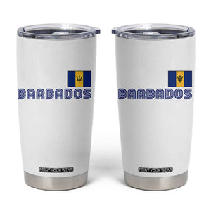 Retro Barbados Tumbler Cup Vintage Barbadian Souvenir Caribbean Island Pride Heritage Gift TS10 White Print Your Wear
