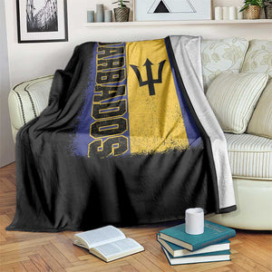 Vintage Barbados Flag Throw Blanket Distressed Patriotic Caribbean Island Barbadian Pride Heritage Gift TS10 Print Your Wear