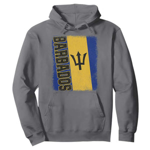 Vintage Barbados Flag Hoodie Distressed Patriotic Caribbean Island Barbadian Pride Heritage Gift TS10 Charcoal Print Your Wear