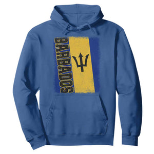 Vintage Barbados Flag Hoodie Distressed Patriotic Caribbean Island Barbadian Pride Heritage Gift TS10 Royal Blue Print Your Wear