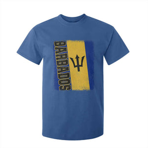 Vintage Barbados Flag T Shirt For Kid Distressed Patriotic Caribbean Island Barbadian Pride Heritage Gift TS10 Royal Blue Print Your Wear