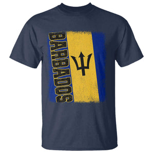 Vintage Barbados Flag T Shirt Distressed Patriotic Caribbean Island Barbadian Pride Heritage Gift TS10 Navy Print Your Wear