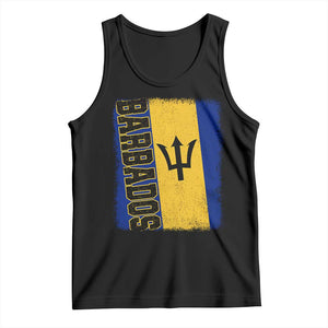 Vintage Barbados Flag Tank Top Distressed Patriotic Caribbean Island Barbadian Pride Heritage Gift TS10 Black Print Your Wear