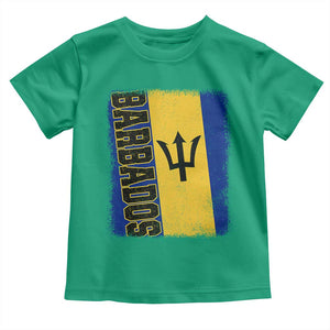 Vintage Barbados Flag Toddler T Shirt Distressed Patriotic Caribbean Island Barbadian Pride Heritage Gift TS10 Irish Green Print Your Wear