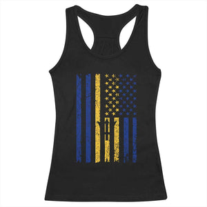 Barbados American Flag Racerback Tank Top Distressed Barbadian Pride Patriotic Heritage Gift TS10 Black Print Your Wear