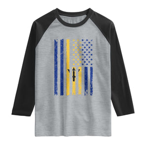 Barbados American Flag Raglan Shirt Distressed Barbadian Pride Patriotic Heritage Gift TS10 Heather Gray Black Print Your Wear