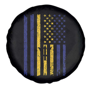 Barbados American Flag Spare Tire Cover Distressed Barbadian Pride Patriotic Heritage Gift TS10 Print Your Wear