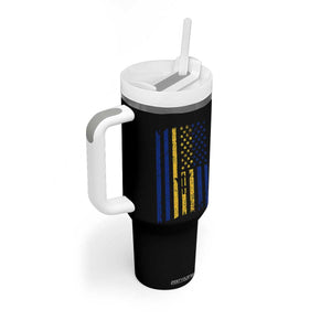 Barbados American Flag Tumbler With Handle Distressed Barbadian Pride Patriotic Heritage Gift TS10 Print Your Wear
