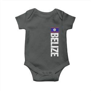 Belize Flag Baby Onesie Distressed Central American Pride Heritage Gift TS10 Dark Heather Print Your Wear