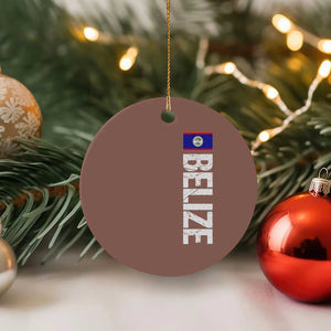 Belize Flag Ceramic Ornament Distressed Central American Pride Heritage Gift TS10 1pc Mocha Print Your Wear